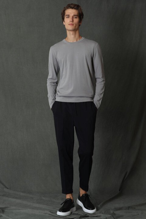 Star Men's Sweater Light Gray - LUFIAN (1)