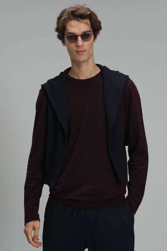 Star Mens Sweater Burgundy - 2