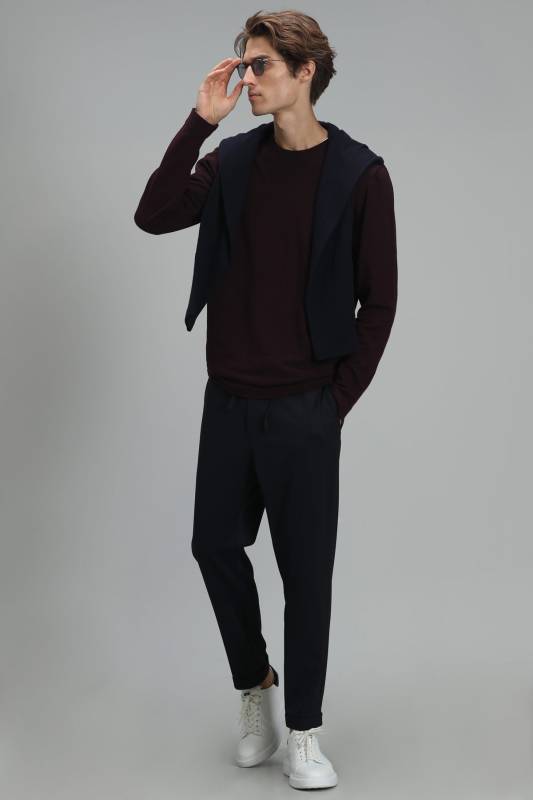 Star Mens Sweater Burgundy - 3