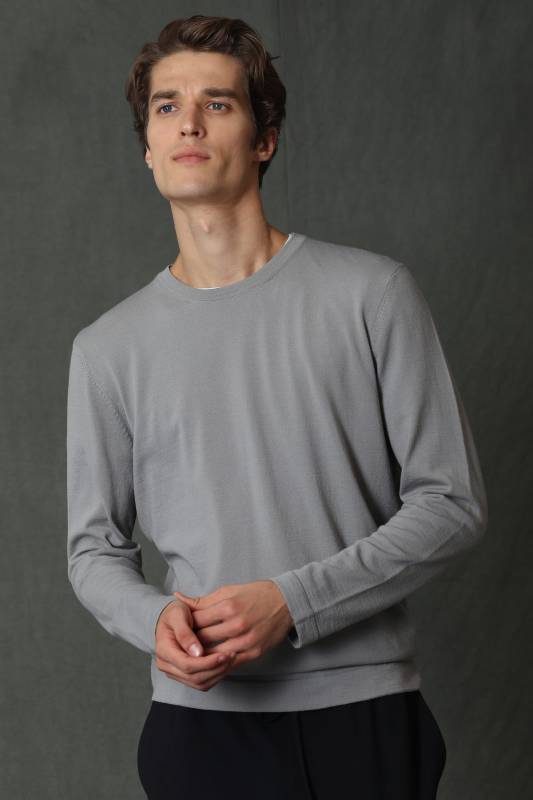 Star Mens Sweater Lıght Grey - 3