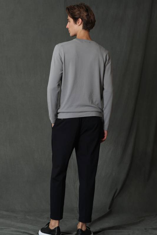 Star Mens Sweater Lıght Grey - 5