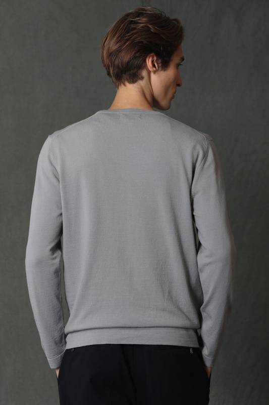 Star Mens Sweater Lıght Grey - 6