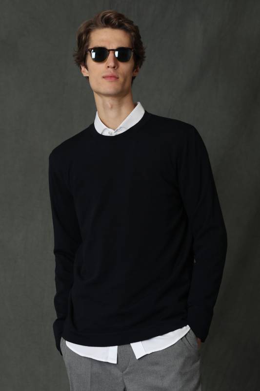 Star Mens Sweater Navy - 1