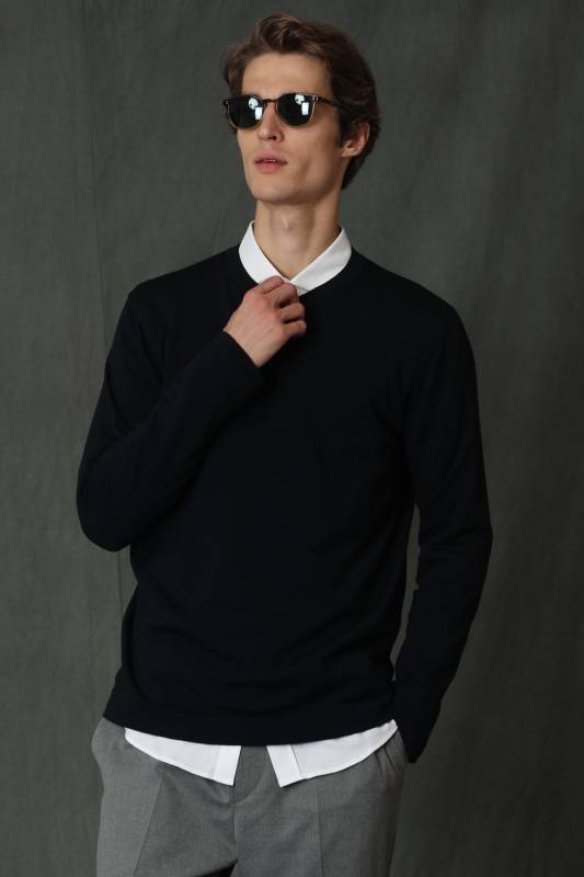 Star Mens Sweater Navy - 3