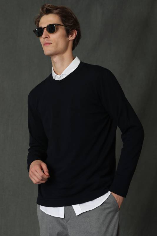 Star Mens Sweater Navy - 4