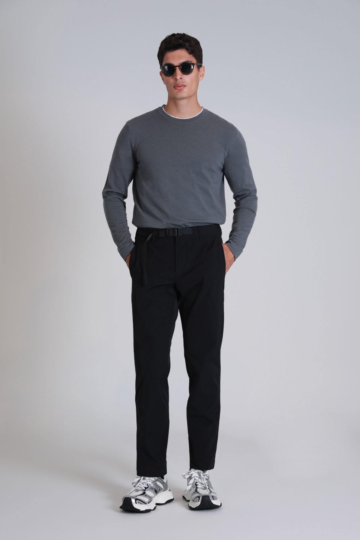 Stone Men's Sweater Dark Gray - LUFIAN