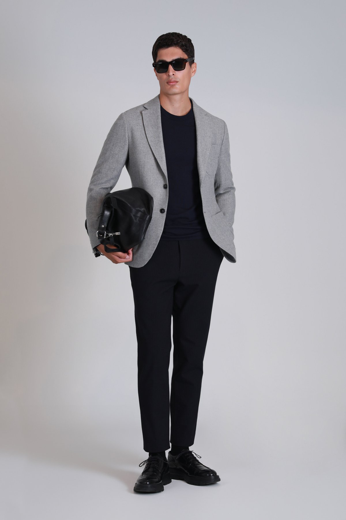 Stone Men's Sweater Navy Blue - LUFIAN