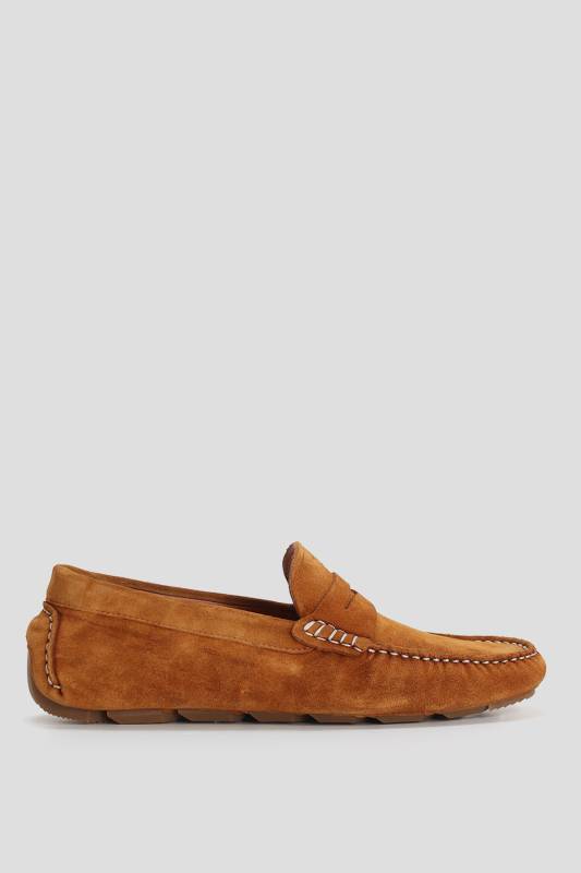 Stroll Mens Leather Loafer Shoes Cınnamon - 1