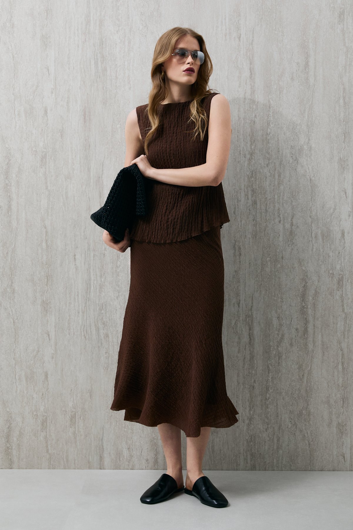 Sunny Women's Skirt Brown - LUFIAN (1)