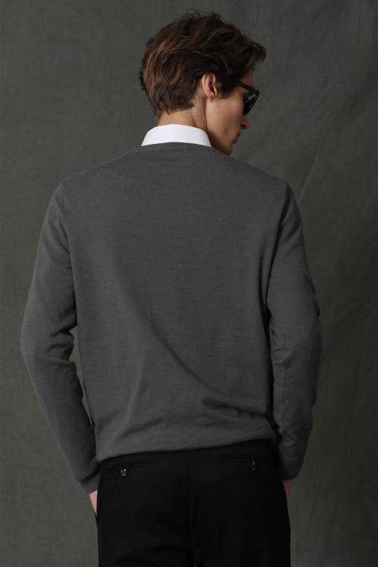 Tanya Mens Sweater Anthracıte - 5