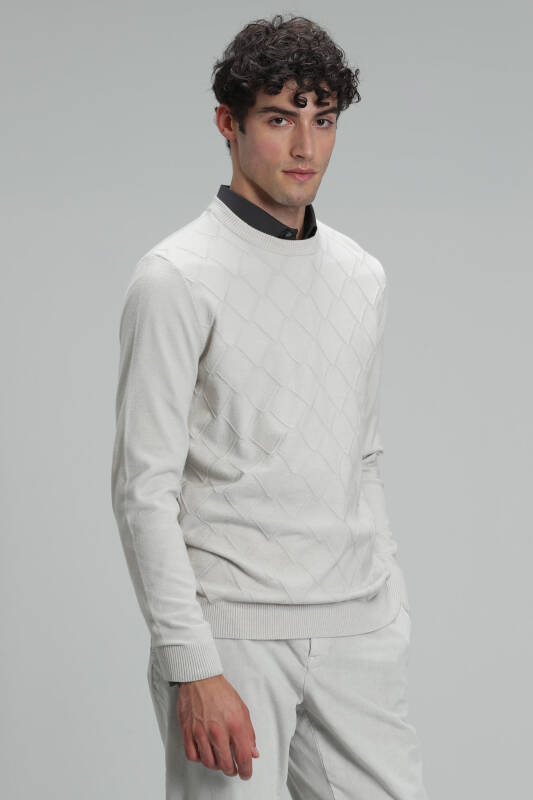 Tanya Mens Sweater Ecru - 1