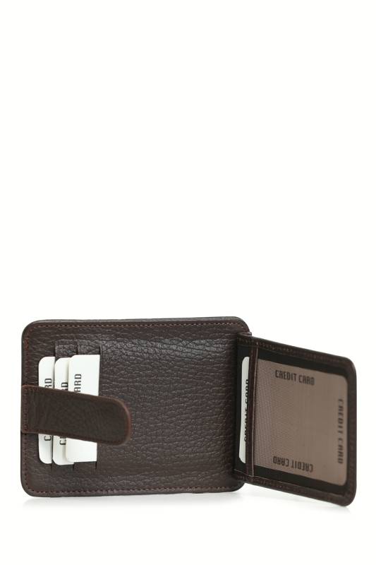 Taylor Mens Leather Card Brown - 5