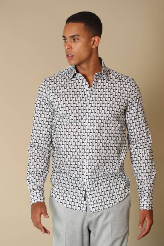 Taylor Mens Smart Shirt Slım Fıt Grey - 1