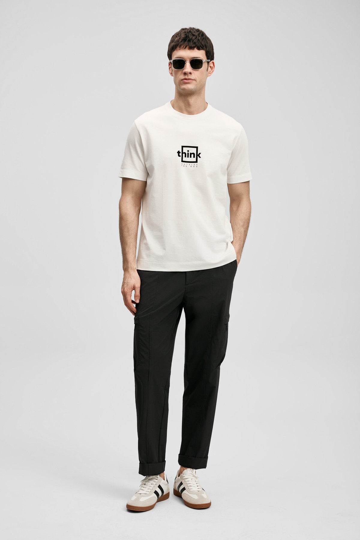 Thınk Modern Graphic T-Shirt Off White - LUFIAN (1)
