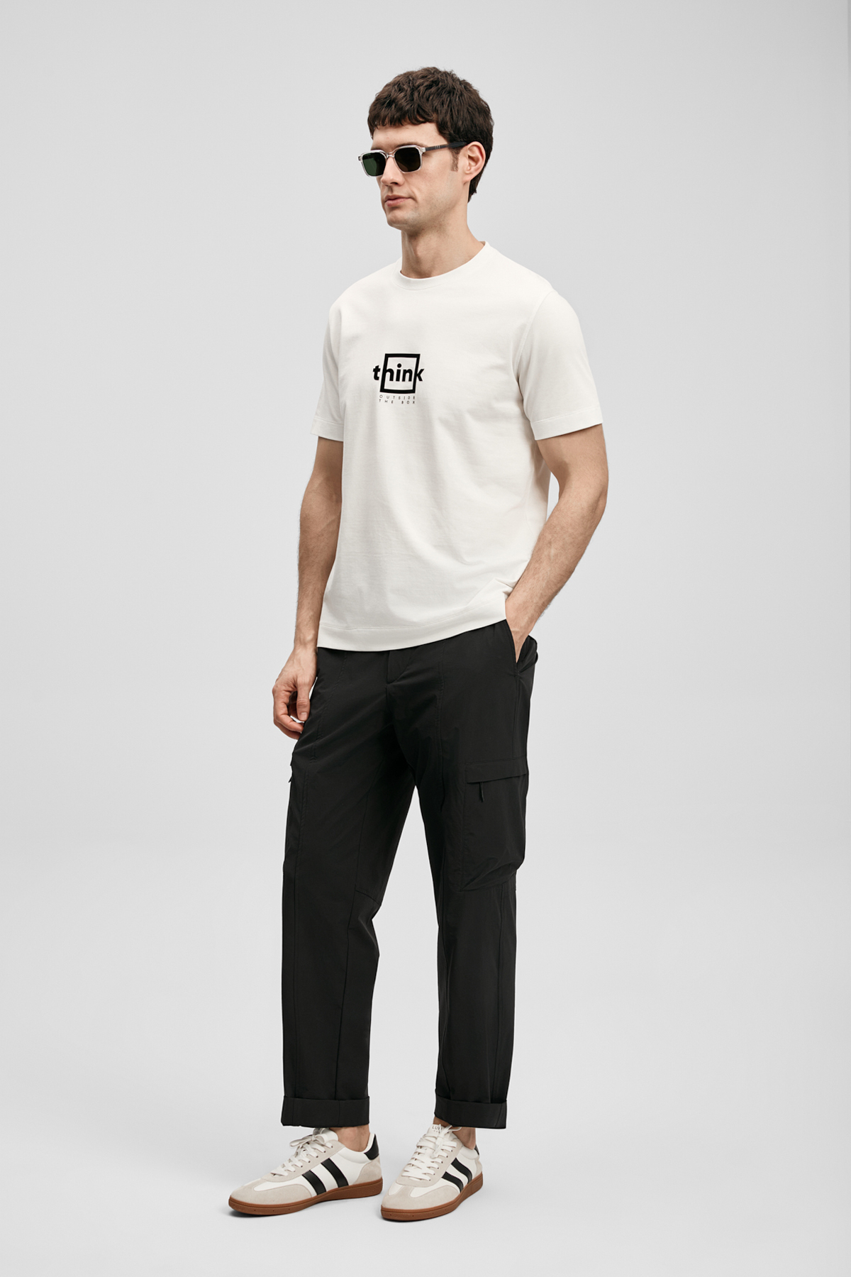 Thınk Modern Graphic T-Shirt Off White - LUFIAN