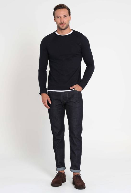 Tıano Mens Sweater Navy - 1