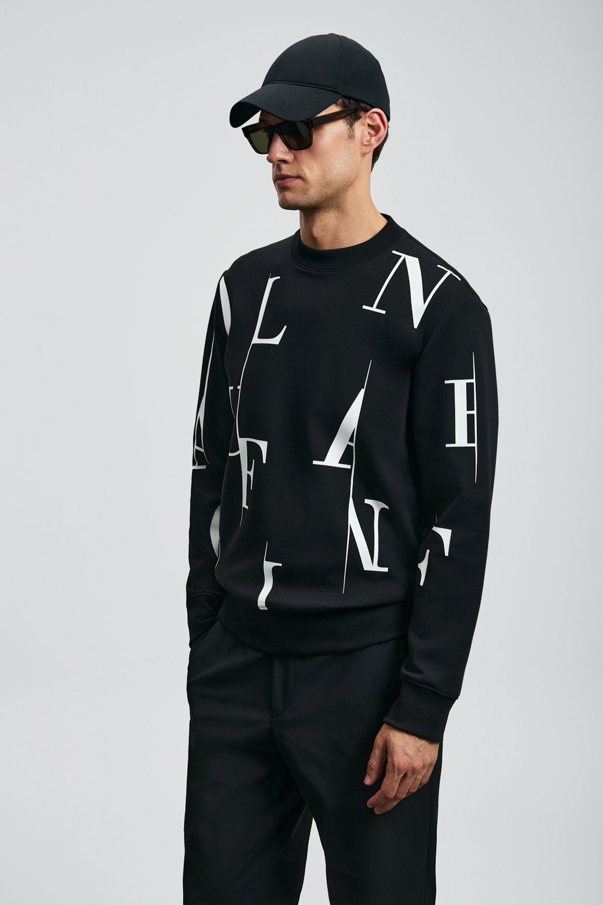 Tıffany Men's Sweatshirt Black - LUFIAN