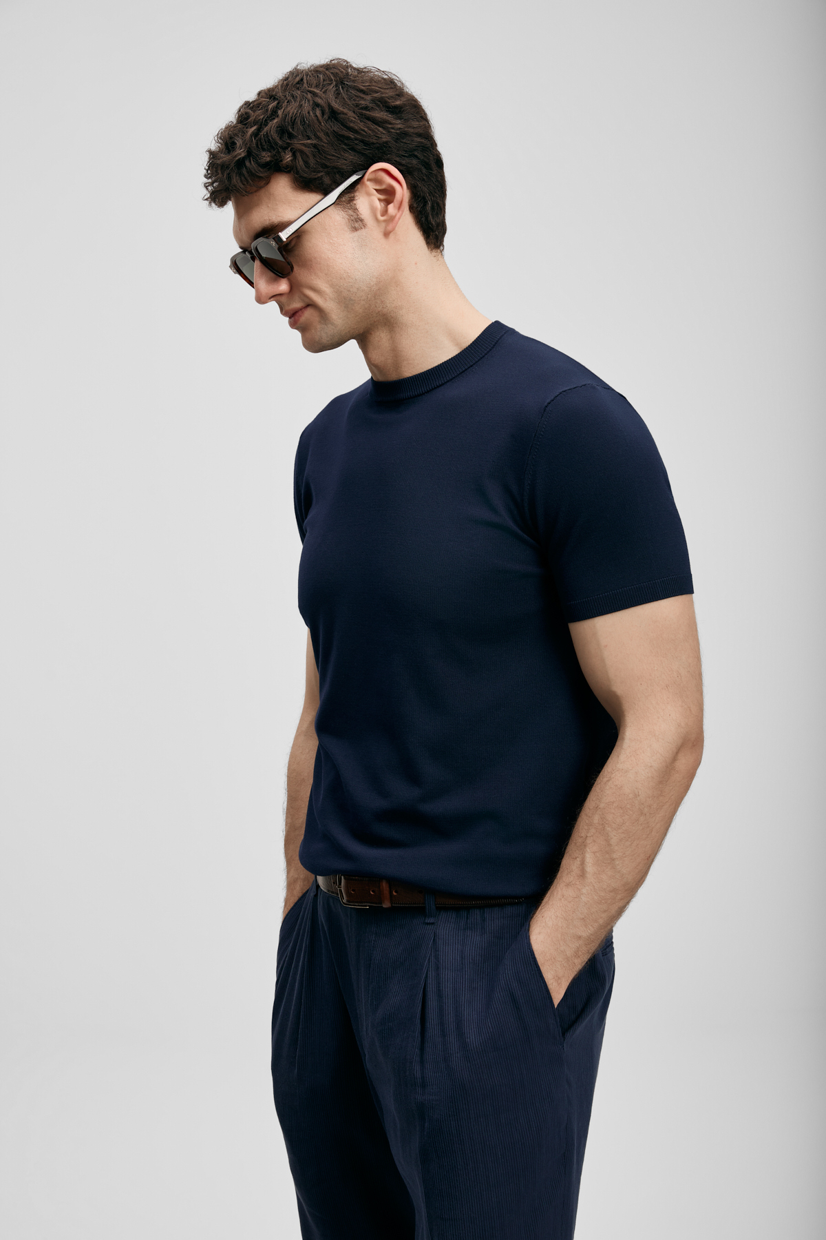 Tıno Men's Modal Blend Sweater Dark Navy Blue - LUFIAN