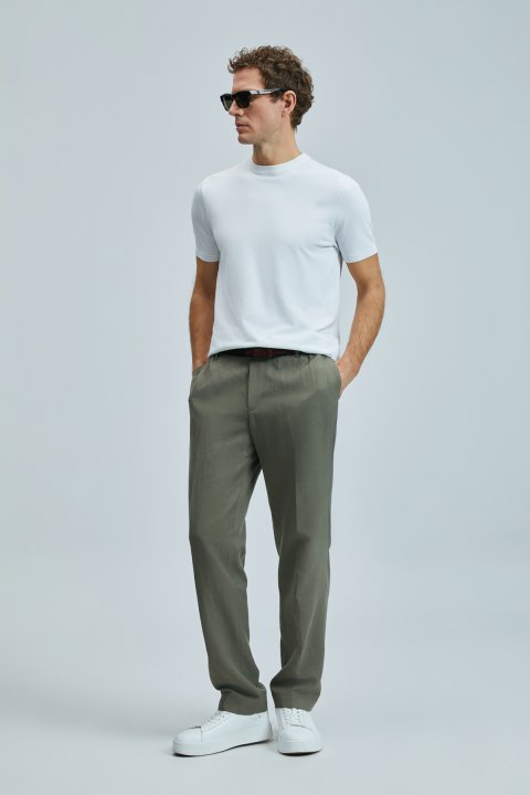 Tıno Men's Modal Blend Sweater Off White - LUFIAN (1)