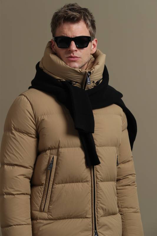 Tommy Goose Feather Male Coat Camel - 3