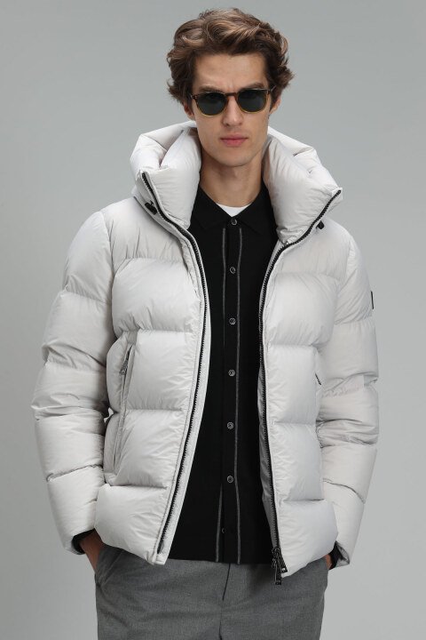 Tommy Goose Feather Male Coat Stone - Lufian