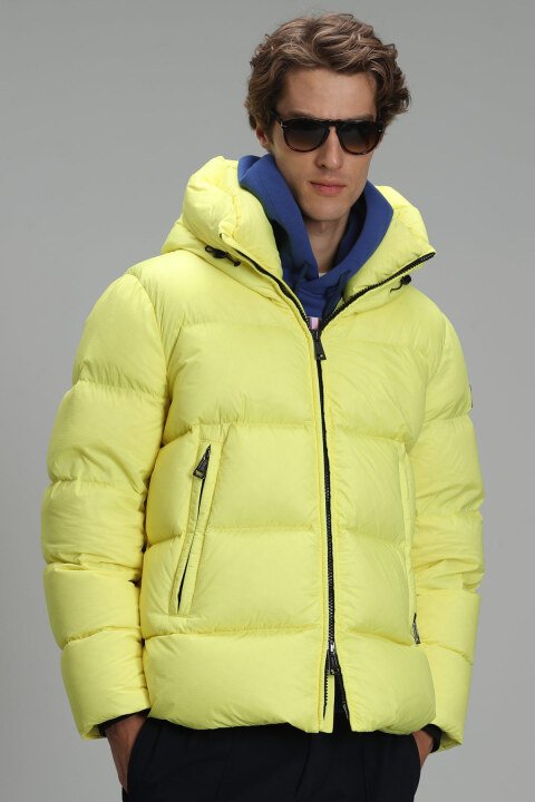 Tommy Kaz Tüyü Erkek Mont Sarı - Lufian