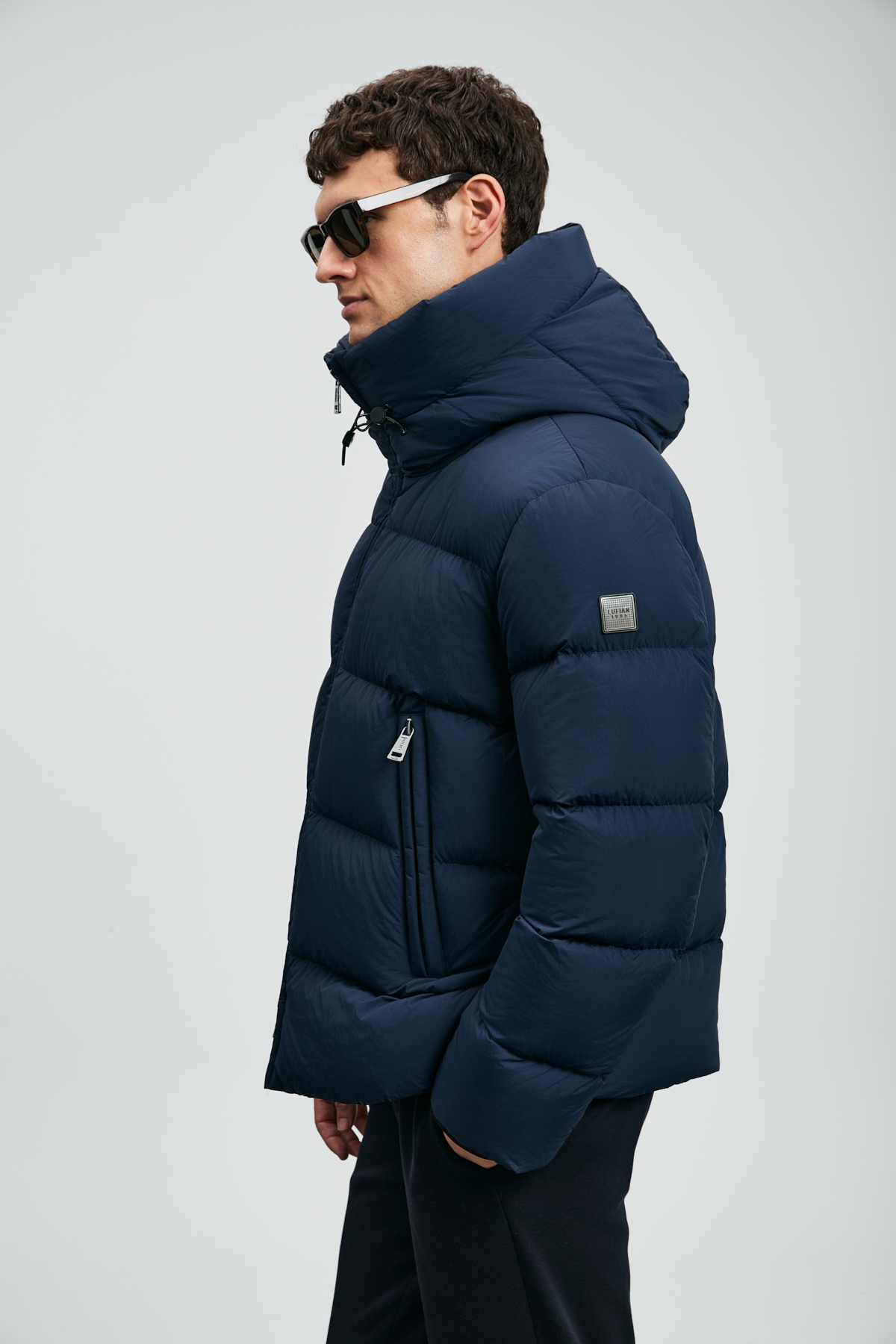 Goose Feather Male Coat Navy - Lufian