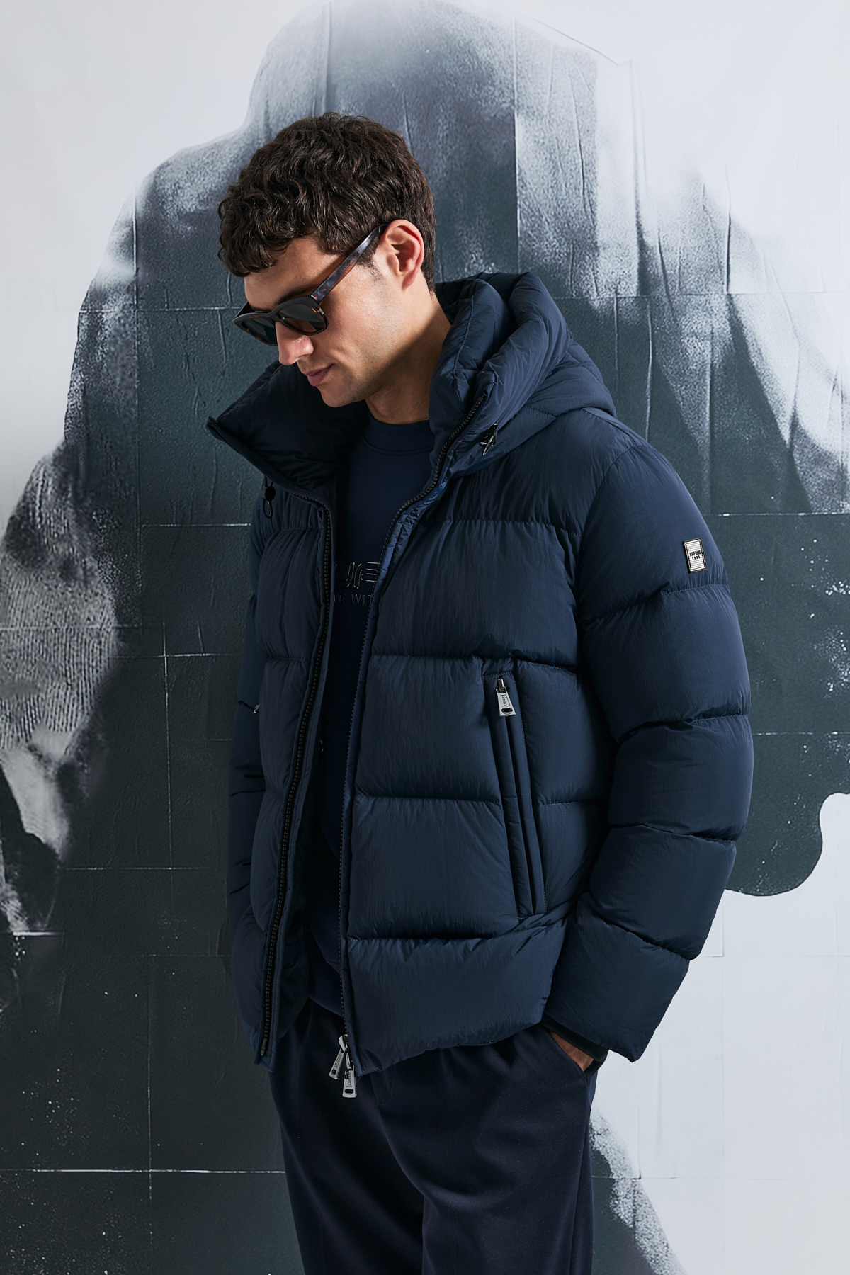 Goose Feather Male Coat Navy - Lufian
