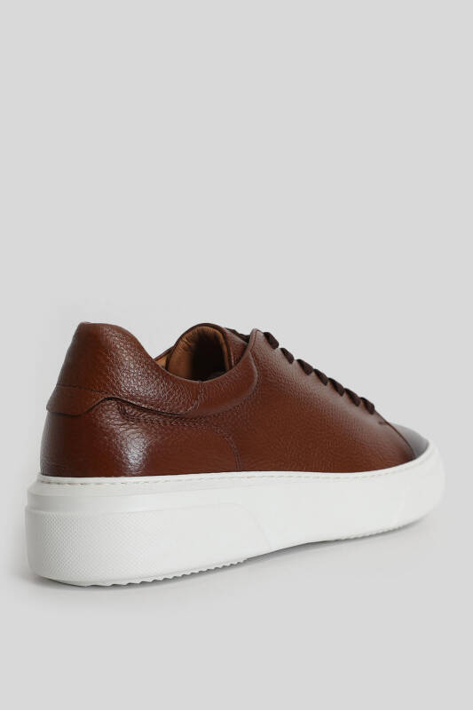 Tommy Mens Leather Sneaker Shoes Taba - 3