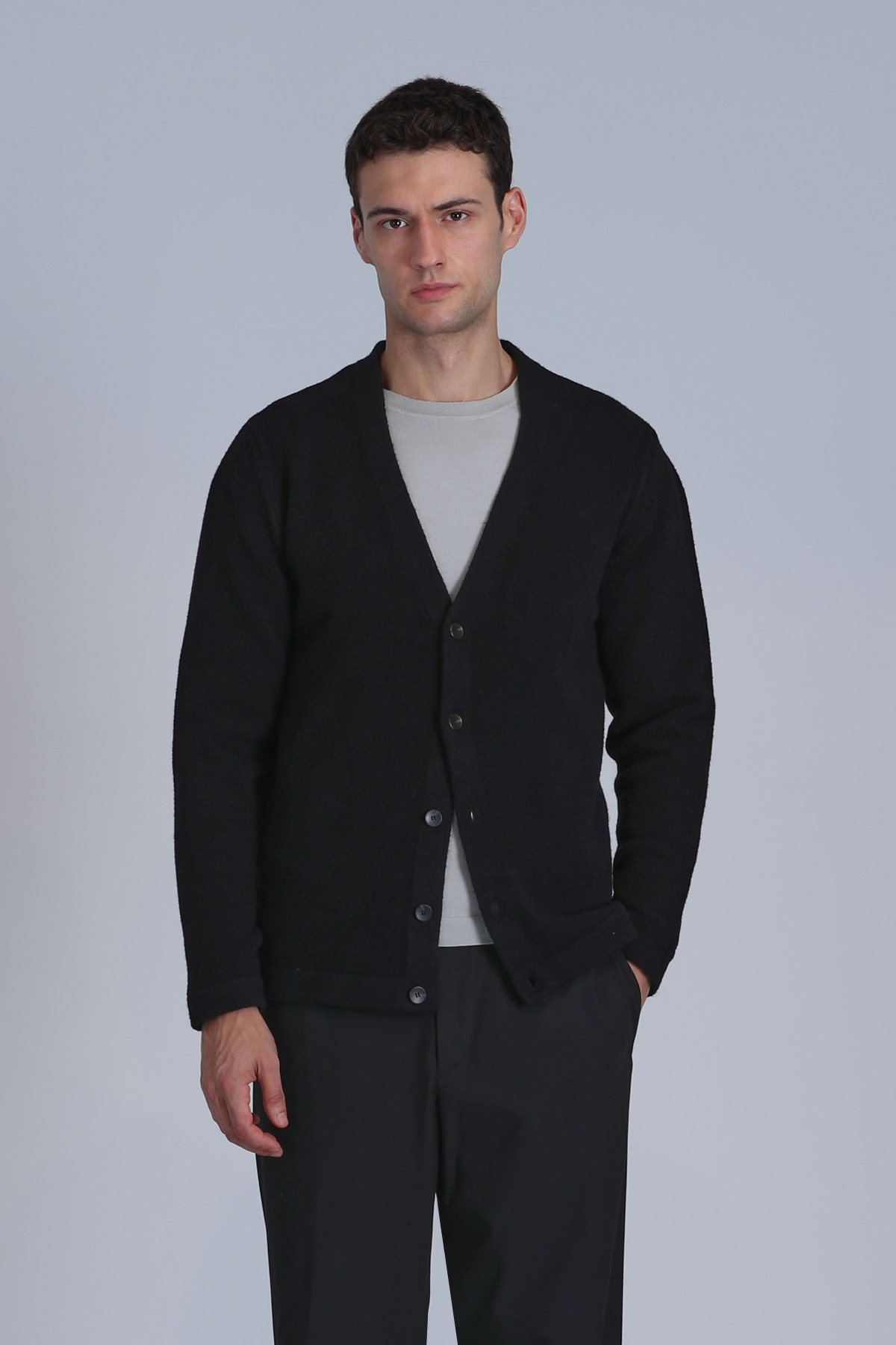 Toscano Male Cardigan Black - Lufian