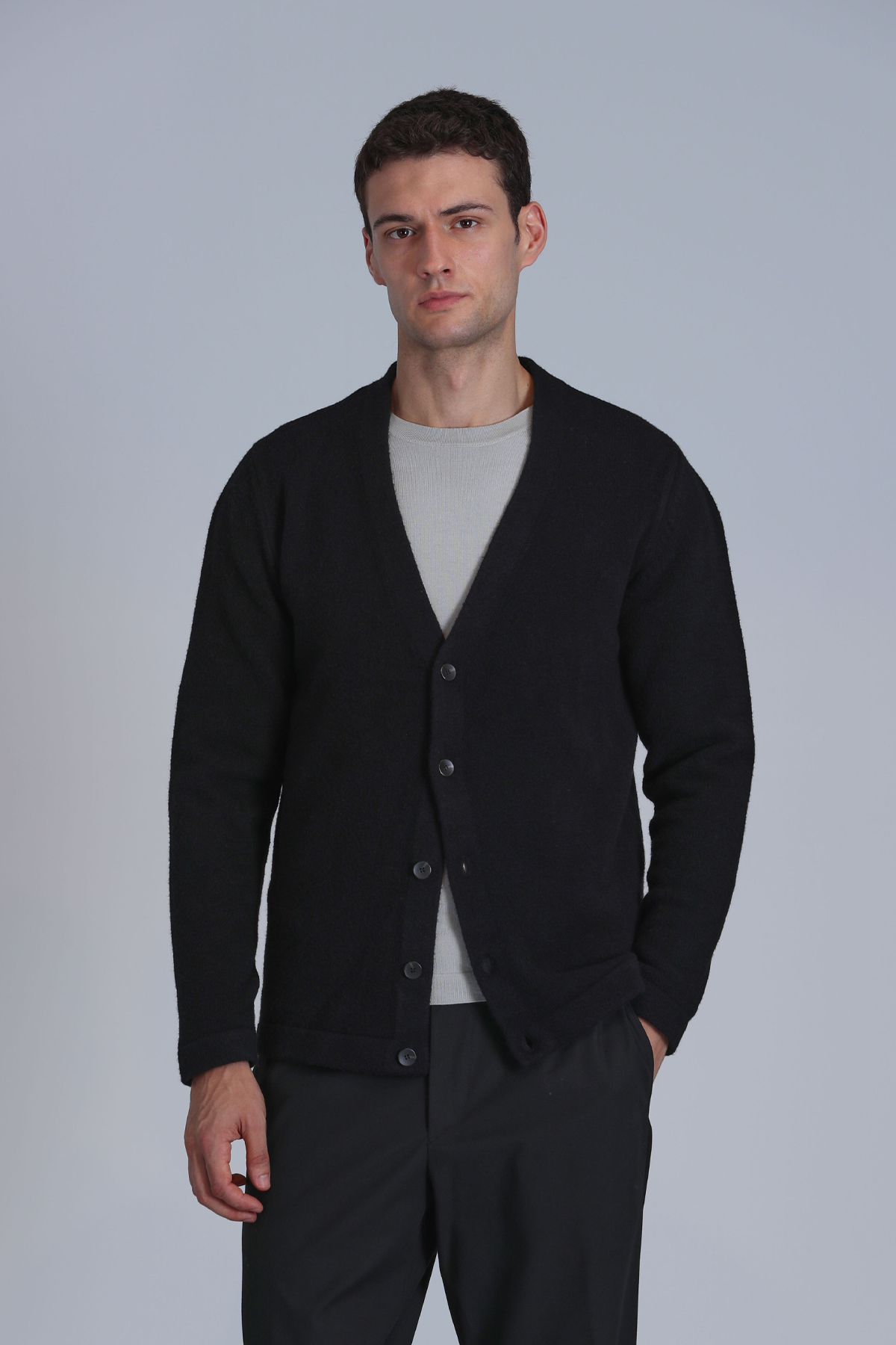 Toscano Male Cardigan Black - Lufian (1)