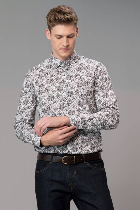 Trodos Mens Smart Shirt Slım Fıt Brown - 3