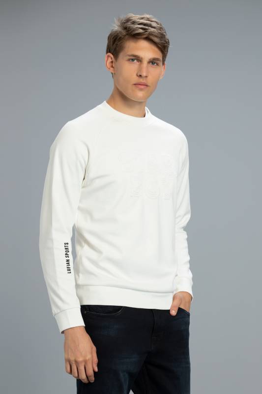 Uno Male Sweatshirt Off Whıte - 2