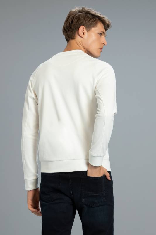 Uno Male Sweatshirt Off Whıte - 3