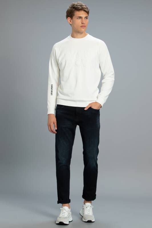 Uno Male Sweatshirt Off Whıte - 4