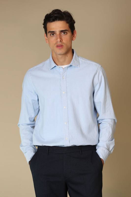 Valentın Mens Smart Shirt Comfort Slım Fıt Blue - 1