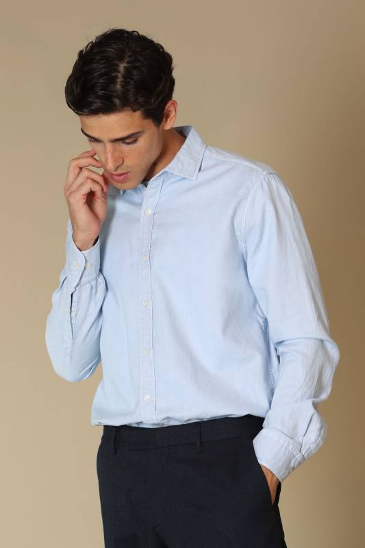 Valentın Mens Smart Shirt Comfort Slım Fıt Blue - 5