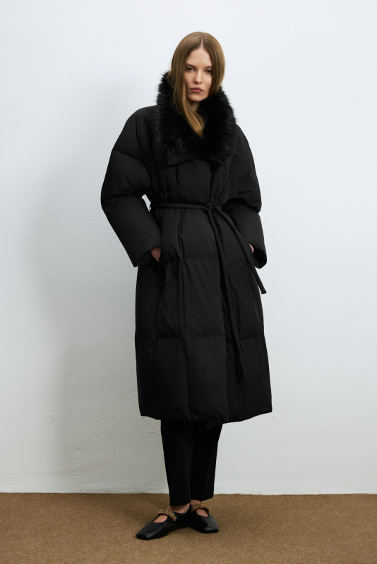 Valentıne Goose Down Women's Coat Black