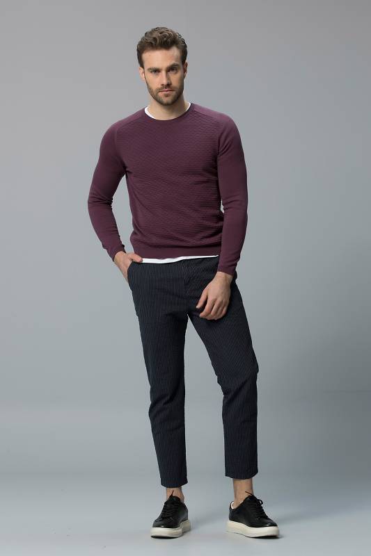 Vartus Mens Sweater Damson - 2