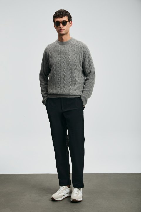 Vernes Men's Sweater Mink - LUFIAN
