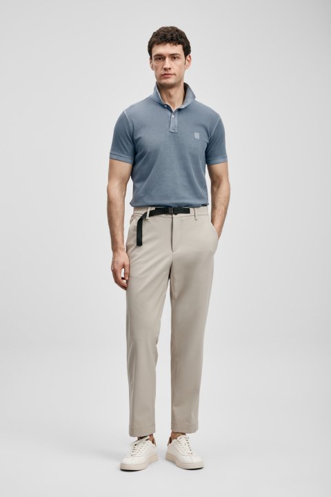 Vernon Smart Men's Polo T-Shirt Dark Gray - LUFIAN
