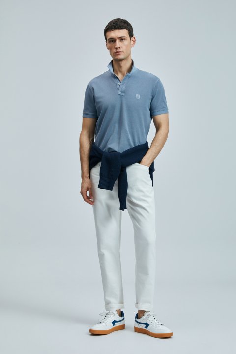 Vernon Smart Men's Polo T-Shirt Gray - LUFIAN