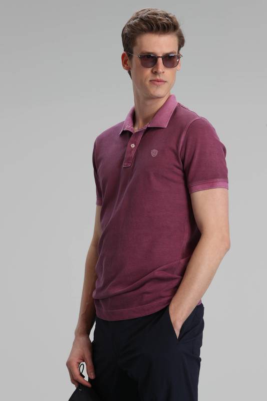 Vernon Sports Polo Mens T - Shirt Damson - 2