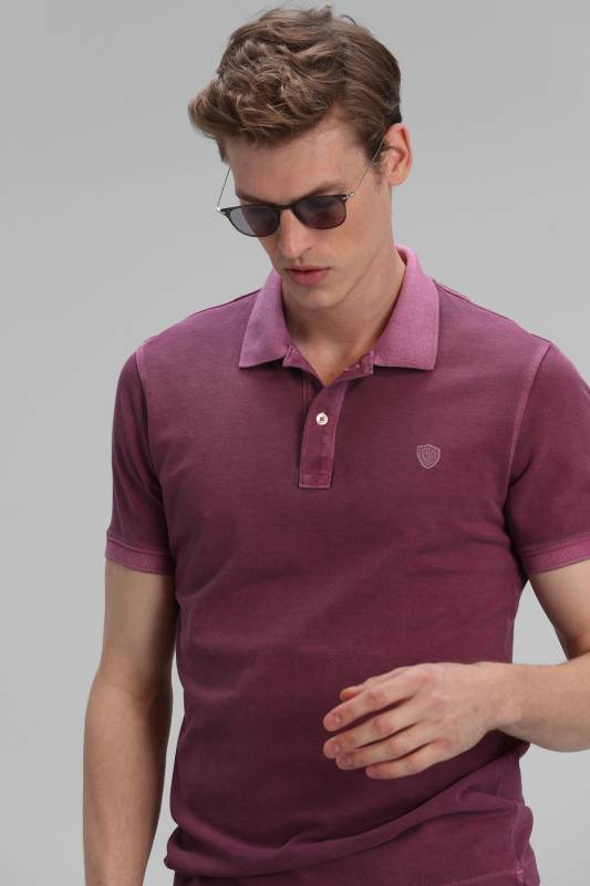 Vernon Sports Polo Mens T - Shirt Damson - 4