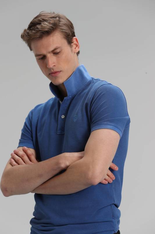 Vernon Sports Polo Mens T - Shirt Sax - 6