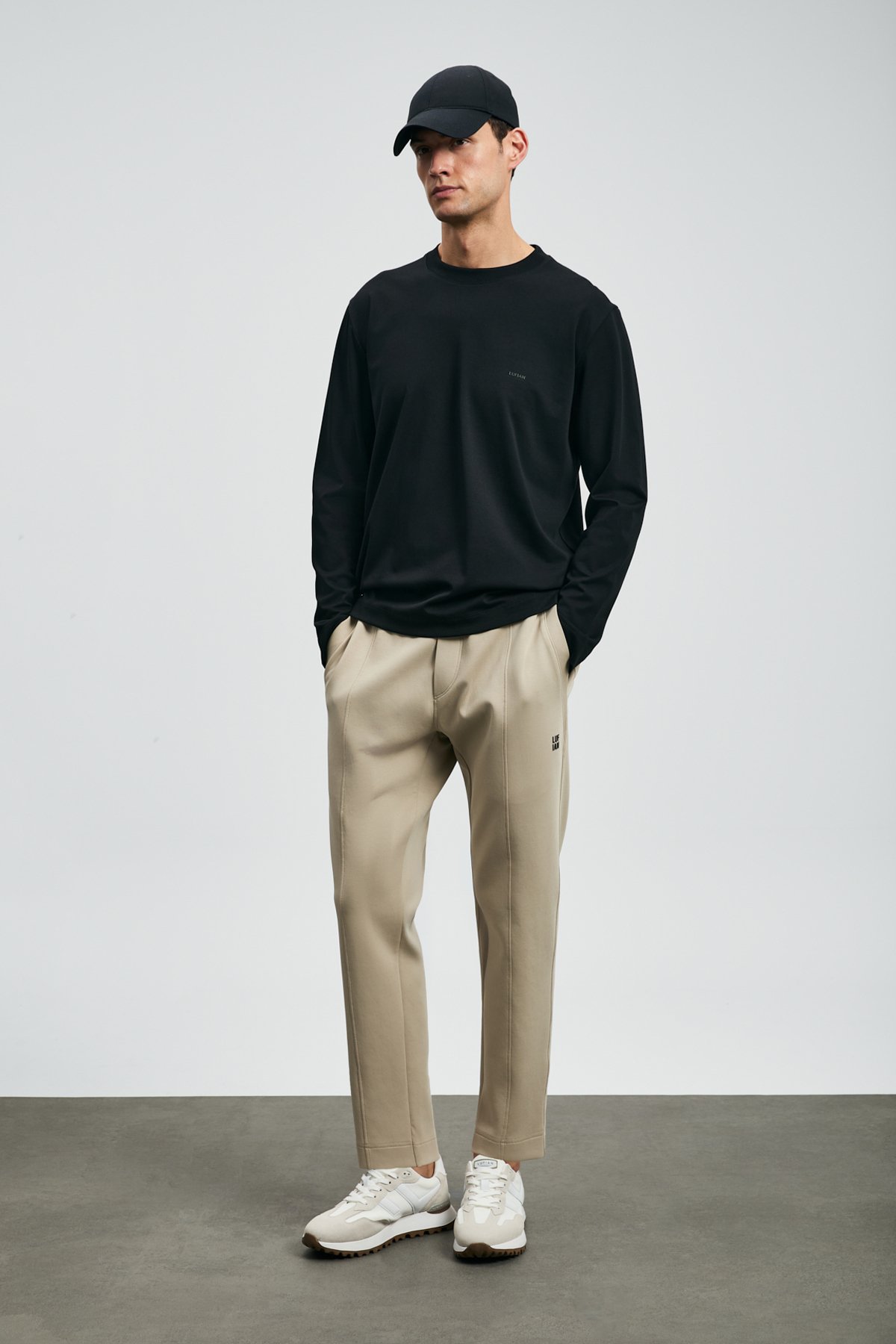 Vıctor Men's Long Sleeve T-Shirk Black - LUFIAN