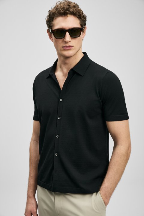 Vıctor Men's Modal Blend Sweater Black - LUFIAN