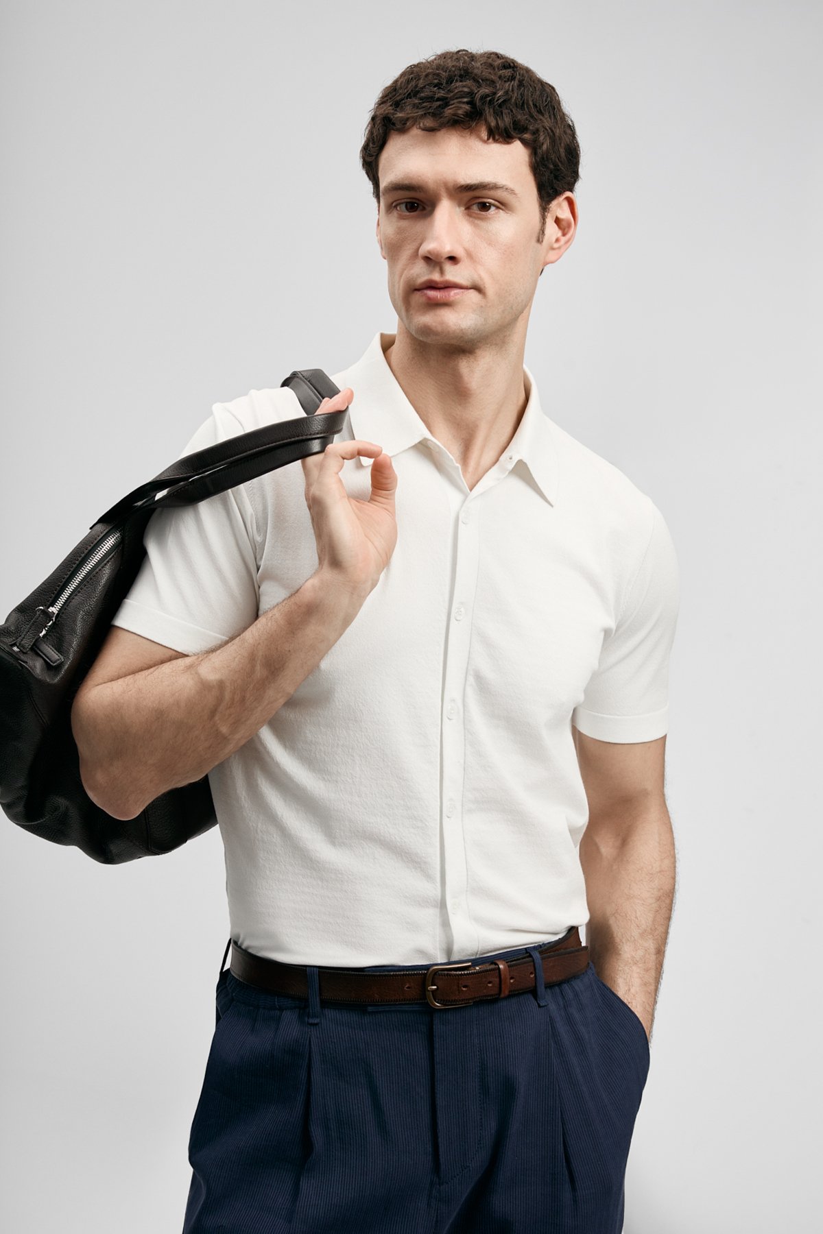 Vıctor Men's Modal Blend Sweater Off White - LUFIAN