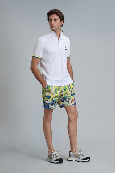 Vıev Men's Swim Shorts Yellow - LUFIAN