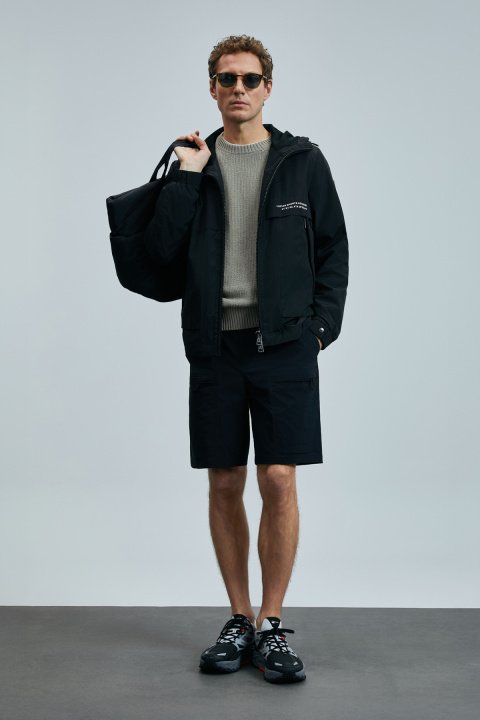 Erdem Men's Sports Shorts Regular Fit Black - LUFIAN